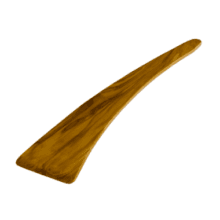 Spartel deluxe er en spartel i træ, som er en smal og let buet palet i flot og kraftig kvalitet. En spartel i træ er skånsom og god til pander og gryder med belægning.